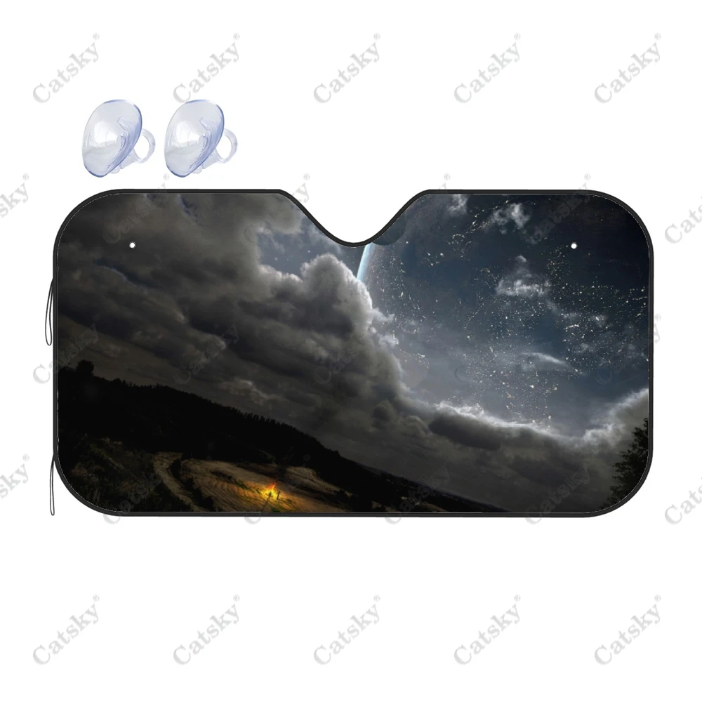 Sci-Fi Landscape Car Interior Accessories Front Windshield Sunshade Foldable Auto Sun Visor Covers Solar Protection UV for SUV