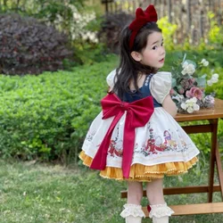 Snow White Ancient Style Fluffy Dress Girl Lolita Palace Dress Children's Western-Style Dress Performance Costume Halloween Gift