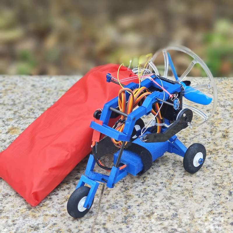 1 Satz Spannweite 98 cm RC-Gleitschirm mit Rädern PNP-Kit 30D-Nylon-Überdachung Dual 12 g Servos 1306 bürstenloses motorbetriebenes Gleitschirmmodell