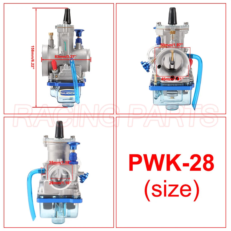 Universal PWK28 2T 4T Motorcycle Carburetor With Power Jet For Yamaha For Mikuni Koso For ATV