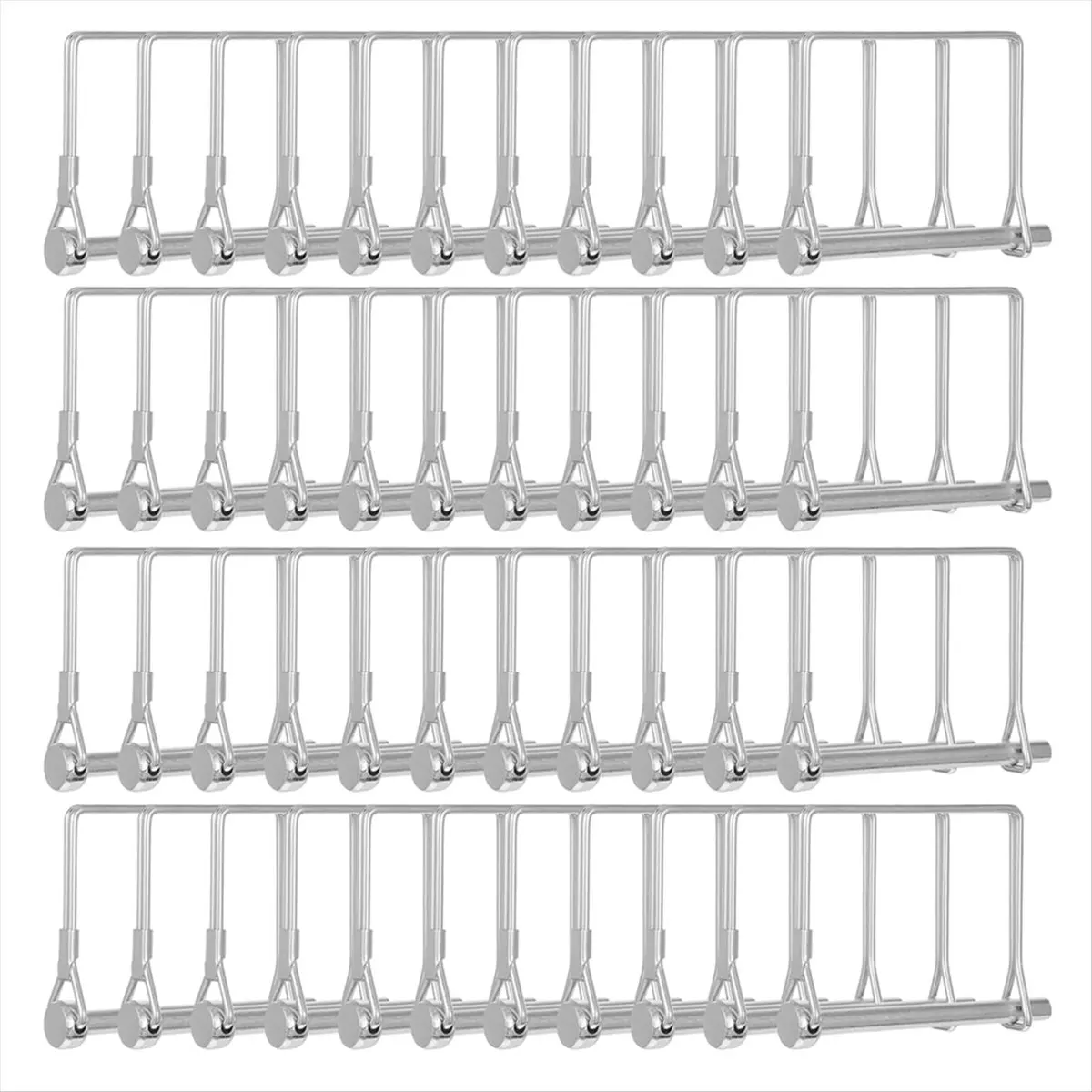 HGHO 40 Pcs Square Coupler Pin 1/4 Inch Safety Shaft Locking Pin Wire Trailer Pin Carbon Steel Trailer Hitch for Farm