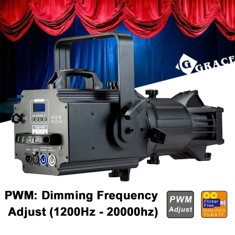 Igracelite 200W CRI 95 Prefocus LED Profile Light CCT 3200K/5600K PWM Mode Ellipsoidal LED Light