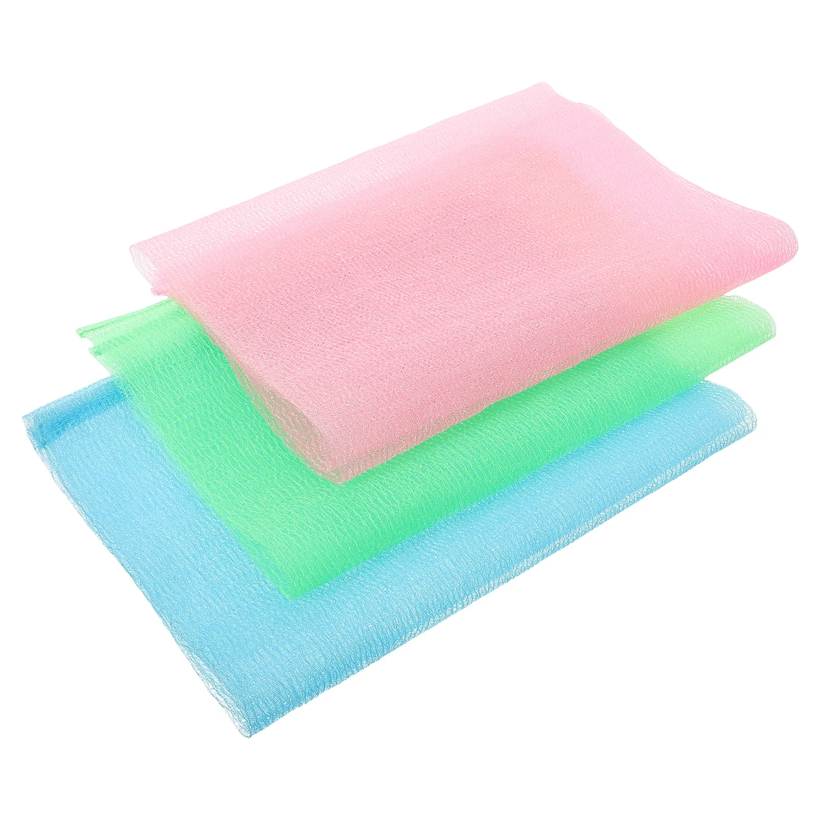 

3Pcs Bath Towel Set Strong Rubbing Towels for Dead Skin Removal Long Handle Back Scrubber for Shower Exfoliation Tool