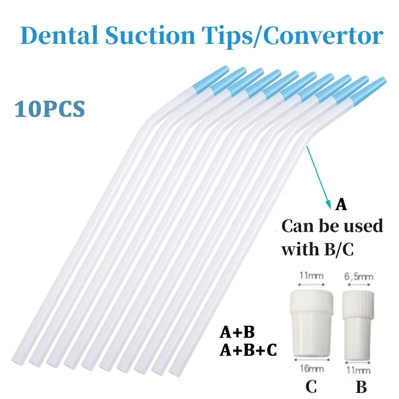 Dentystyczne jednorazowe chirurgiczne końcówki ssące i rura ssąca konwerter francuskie słomki do łokcia długa obcisła typu narzędzia klinika