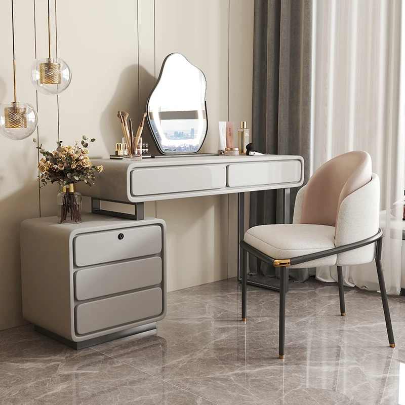 

Nordic Makeup Dressing Table Jewelry Design Mirror Storage Dressers Drawers Women Tocador Maquillaje Furniture Bedroom