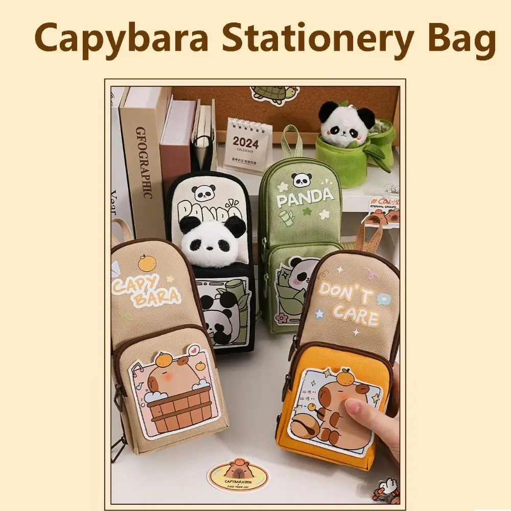 

Сумка для канцелярских принадлежностей Capybara с 6 этажами и 11 отделениями, большая вместимость, грязеотталкивающий водный пенал с дельфином в стиле Instagram