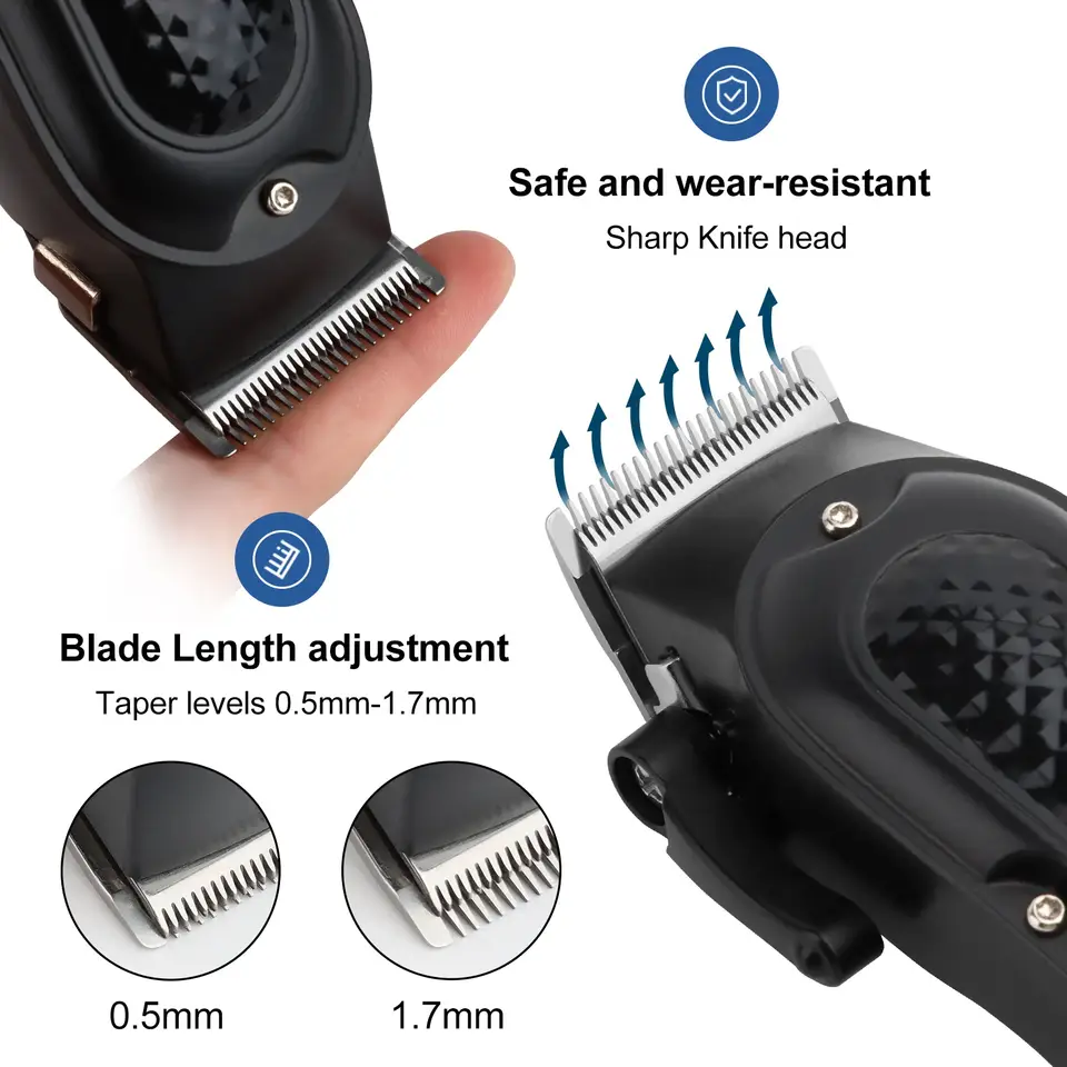 Hiena HYN-212 Electric Hair Clipper UBS Rechargeable Cordless Beard Trimmer Men Powerful Electric Hair Clipper Trimming Tool - 6