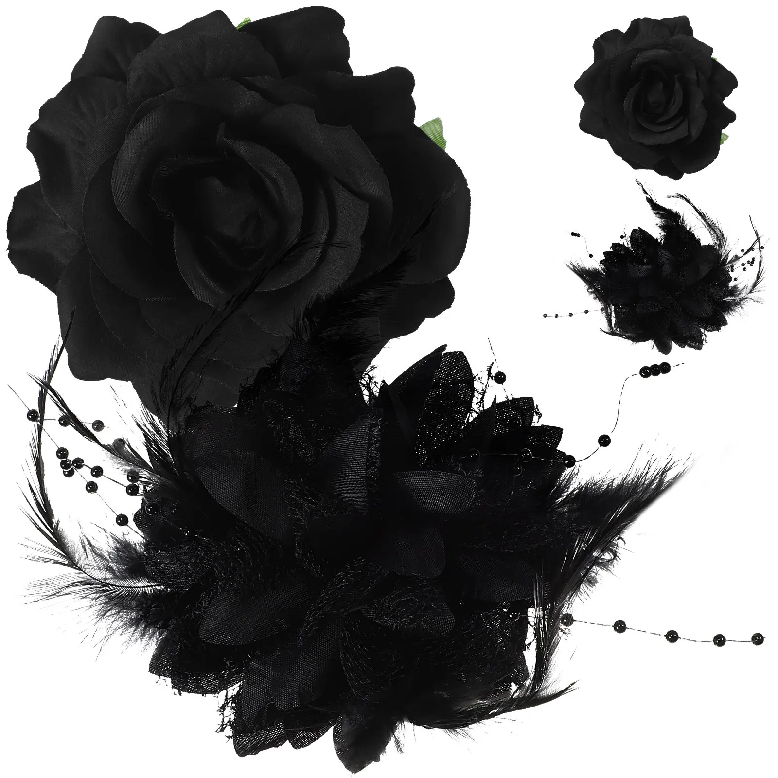 

4 шт. заколки для волос с цветами, легкие и удобные аксессуары для волос для женщин, для свадьбы, вечеринки, повседневного использования, элегантные