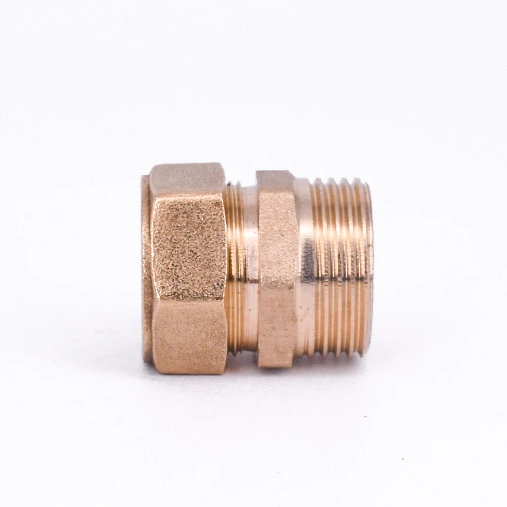 1216 1418 1620 2025 2632 PEX-AL-PEX 1/2" 3/4" 1" BSP Male Female Brass Straight Pipe Fitting Adapter For Solar Floor Heating