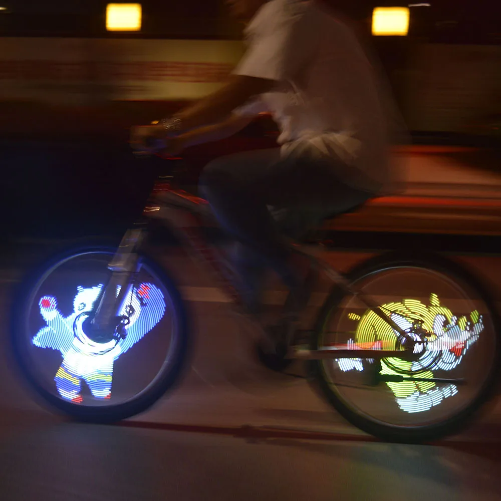 64 LEDs, kabellose Speichenbeleuchtung, Farbwechsel, programmierbare Speichenradbeleuchtung, Fahrradbeleuchtung, Lampe, Fahrradbeleuchtung – Detail 5