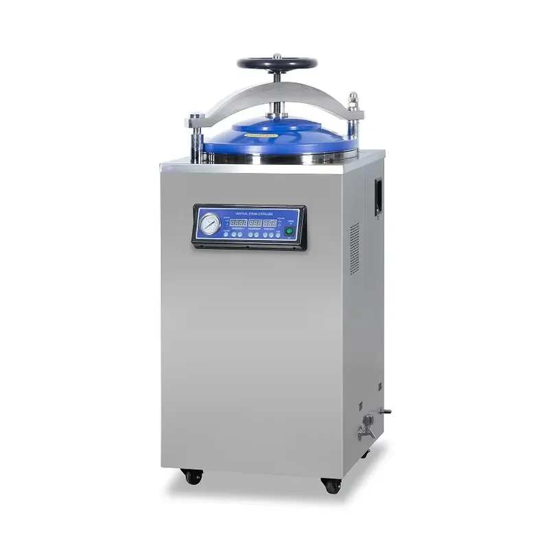 for CE approved hospital best price 35L 50L 75L 100L digital vertical autoclave with pulsating vacuum drying function