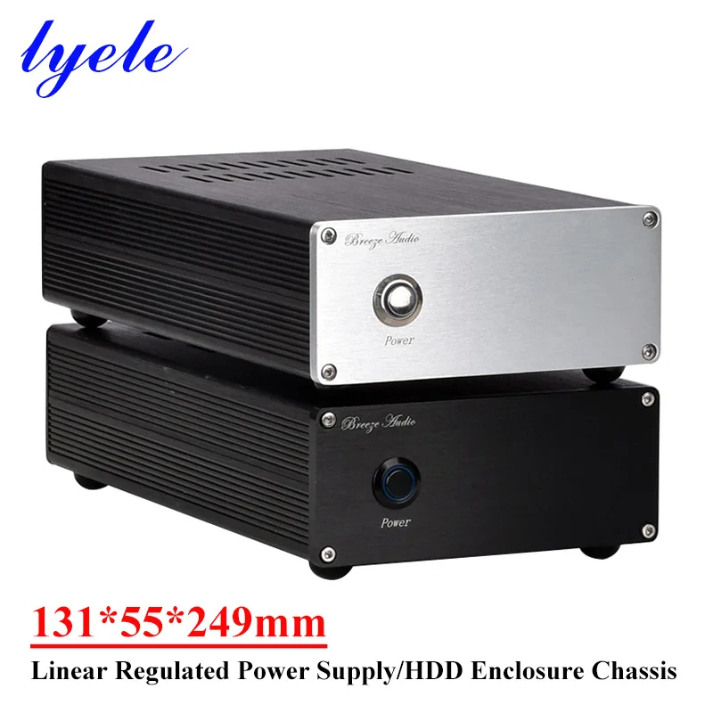 

131*55*249mm All-aluminum Power Amplifier Chassis Hard Disk Box NAS Router Can Be Used As Linear Regulated Power Supply Chassis