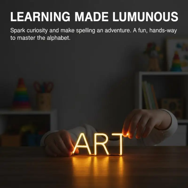 COB LED Filament English Letter Bulb DC3V Yellow Diode for Portable Party DIY Decorative Table Lamp Lighting