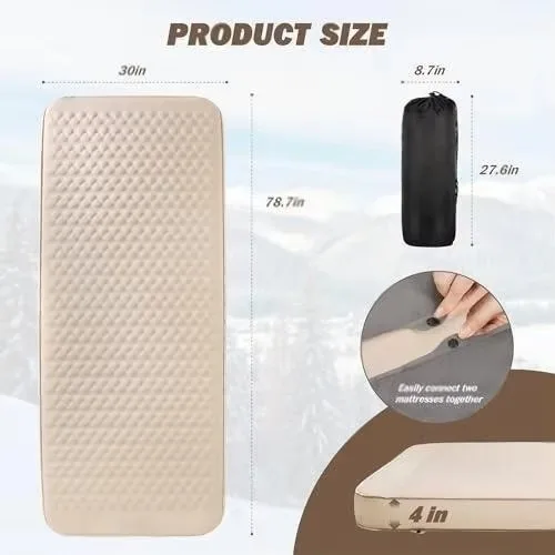 

Портативный автоматический надувной диван для кемпинга с насосом для зарядки и встроенным надувным матрасом, подходит для отдыха лежа в спальнях и гостиных.