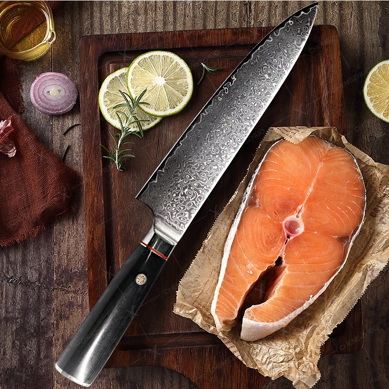 

Professional Chef Knife 67-layer Damascus Steel Kitchen Knife Slicing Knife High Hardness Household Sharp Meat Cleaver