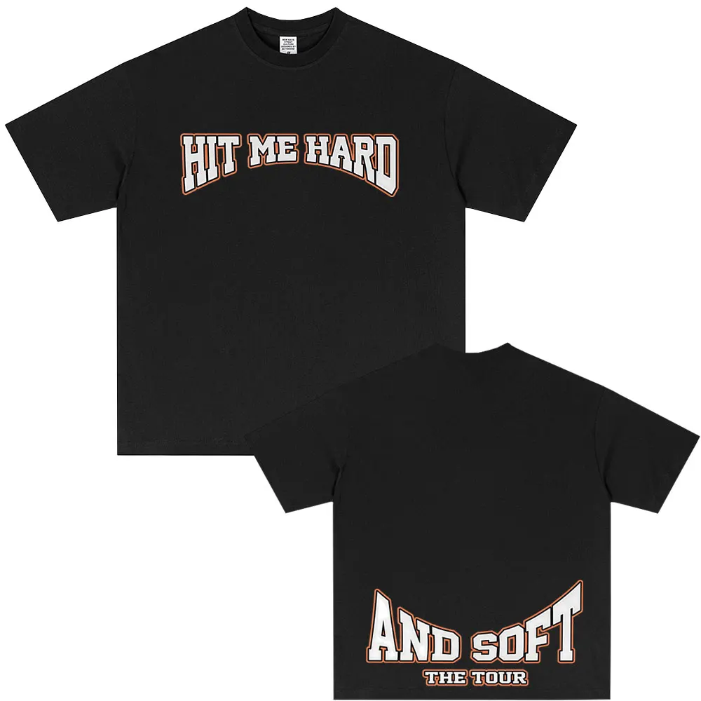 Hit Me Hard and Soft Tour Hot Sale Fan T Shirt Men Fashion Pop Music T-shirts Casual Oversized Short Sleeve T-shirt