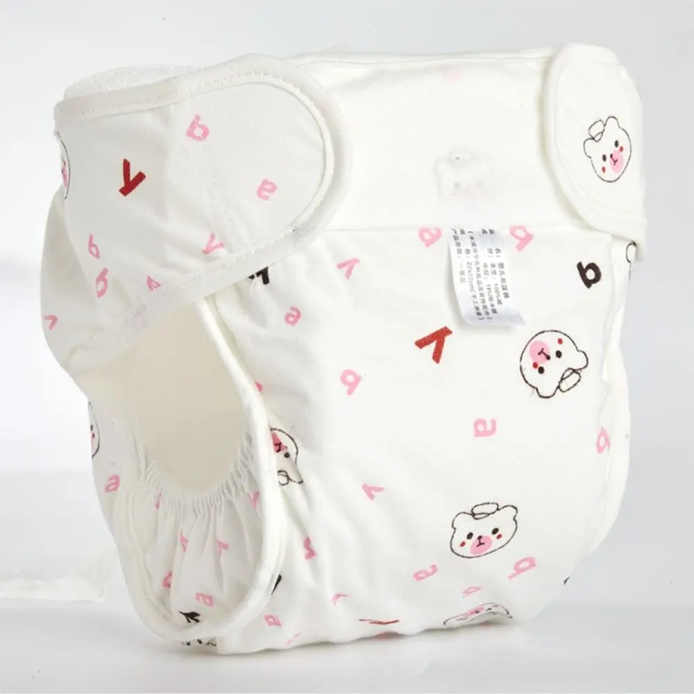 Waterproof Cloth Baby Diaper Pant Cotton Bear Baby Training Pants Nappy Changing Cartoon Design Infants Nappies Children