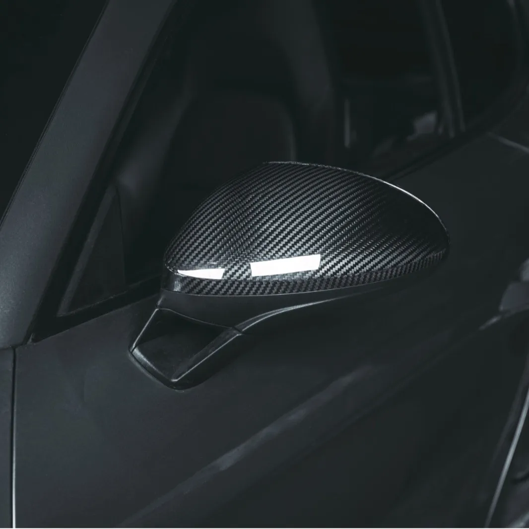 For 17-UP Porsche 718 982 Carbon Fiber Rearview Mirror Case Left Rudder, Dry Carbon Replacement
