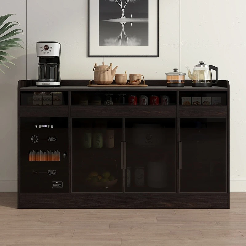 Light luxury medieval rock slab dining side cabinet tea bar machine integrated living room boutique multi-layer