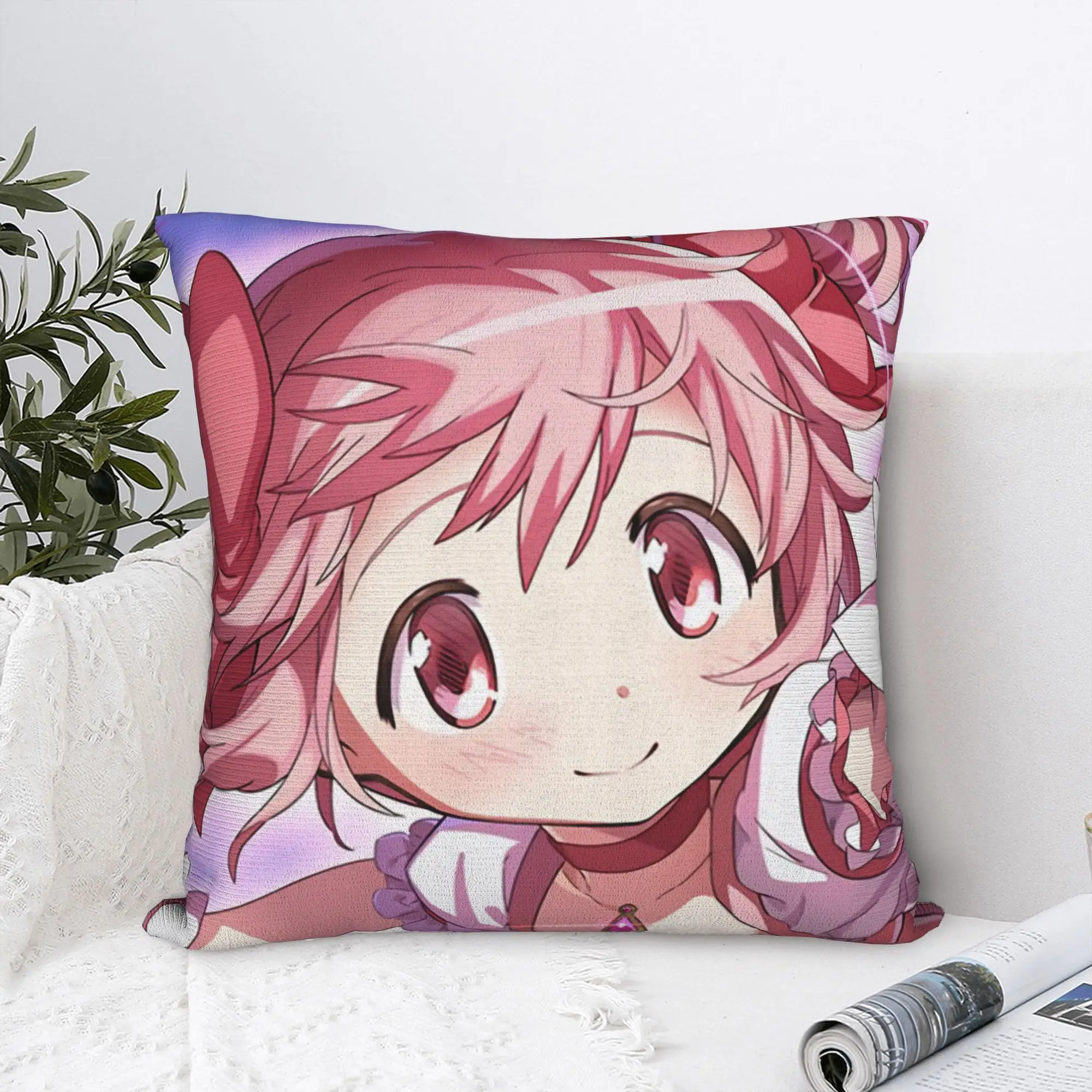 PMMM Madomagi Madoka Kaname Pillowcases  Cute Funny Pillow Case For Couch Sofa Bedroom Design Pillow Cover