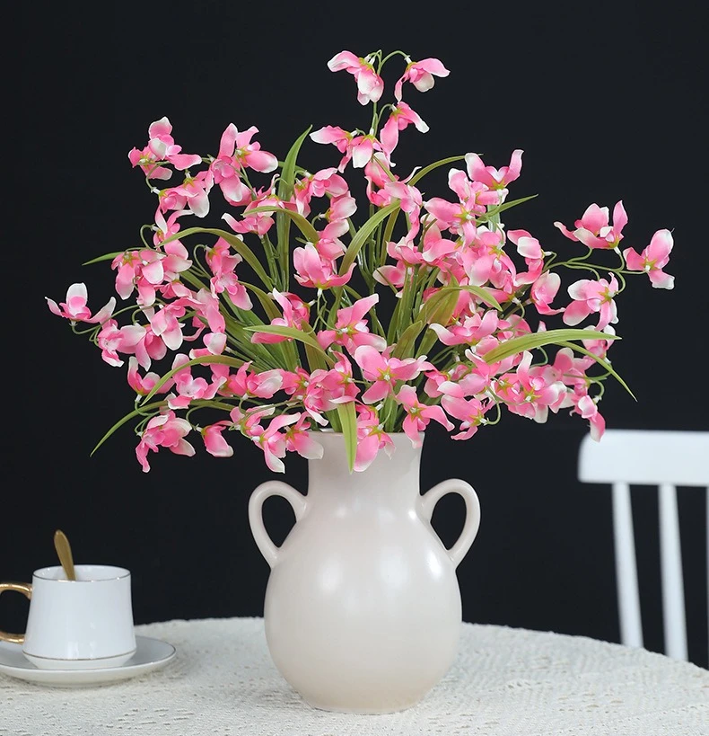 5 Stück Künstliche Seidenblumen Delphinium Hochzeitsdekoration Kunstblumen Hyazinthen Heimdekoration Partytisch Blumenarrangements – Detail 1