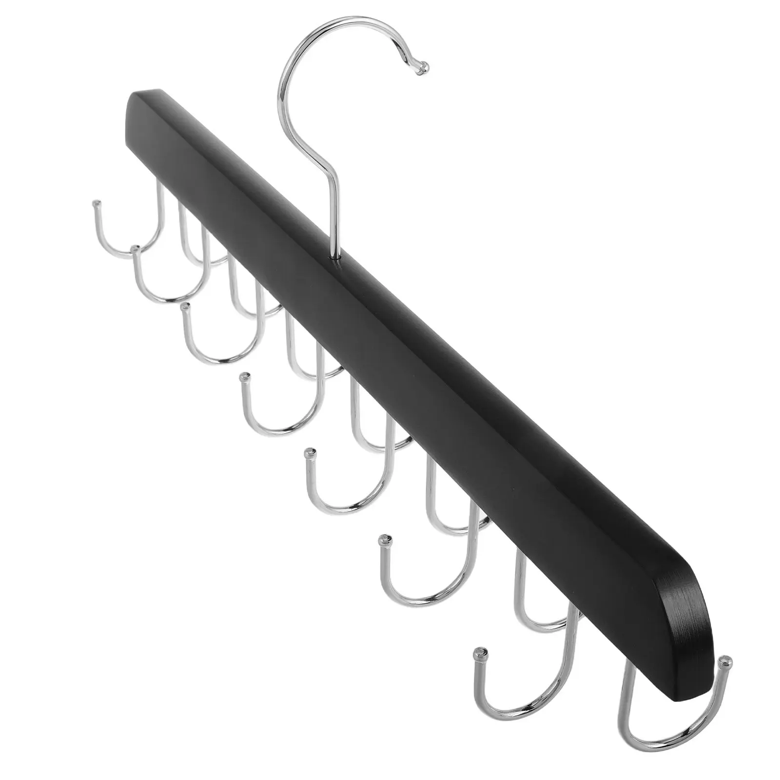 Wooden Pants Hangers for Jeans with Hooks Sturdy Space Saving Closet Organizer Heavy Duty Clothes Hangers Leggings Hanger