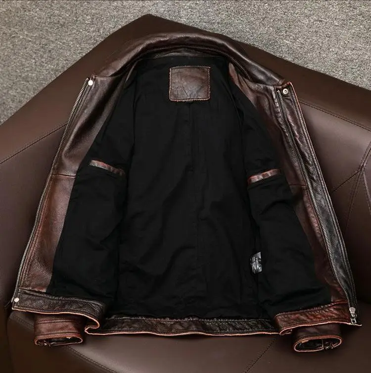 خريف شتاء جديد أزياء الرجال بلون بسيط الأساسية عارضة العصرية بدوره إلى أسفل طوق كم طويل فو الجلود معاطف الذكور قمم