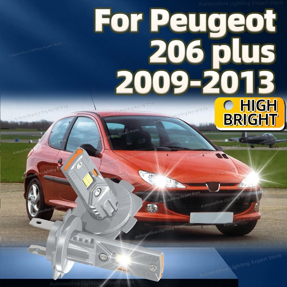 2Pcs LED Car Lights 30000LM Mini Lamp CSP Wireless Headlight Bulbs 6000K For Peugeot 206 plus 2009 2010 2011 2012 2013