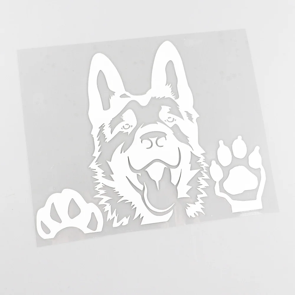 Jpct personalized decoration German Shepherd Dog Art Decal for RV, bumper waterproof Vinyl Car Sticker 15.6cmx12.3cm