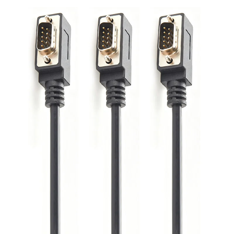 DB9 Elbow Data Cable ale Female 90 Degrees MSerial Port RS232 Com Extension Cord 9Pin Solid Needle Double Shielded Plug