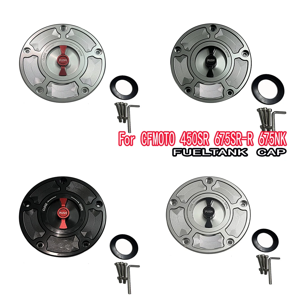 For CFMOTO 450SR 675SR-R 675NK Accessories CNC Aluminum  ally fuel tank cover CNC Fuel Gas Tank Cap Cover