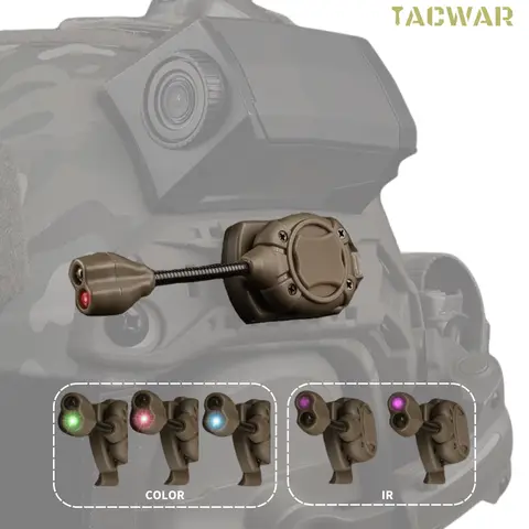 MPLS 3.0 RGB 헬멧 라이트 (ARC 레일 MICH 헬멧용 IR 포함), 전술 헬멧 라이트 손전등 신호등 (사냥, 에어소프트용)