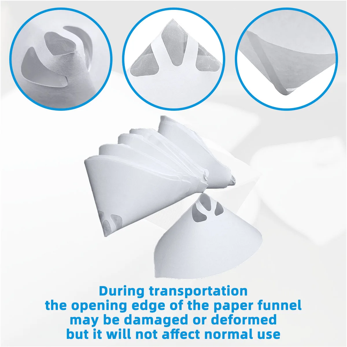 Plastic Paper Filter Oil Leakage Paper Disposable Paper Filter Spray Paint Filter Pure Filter Funnel White Thickened Filter