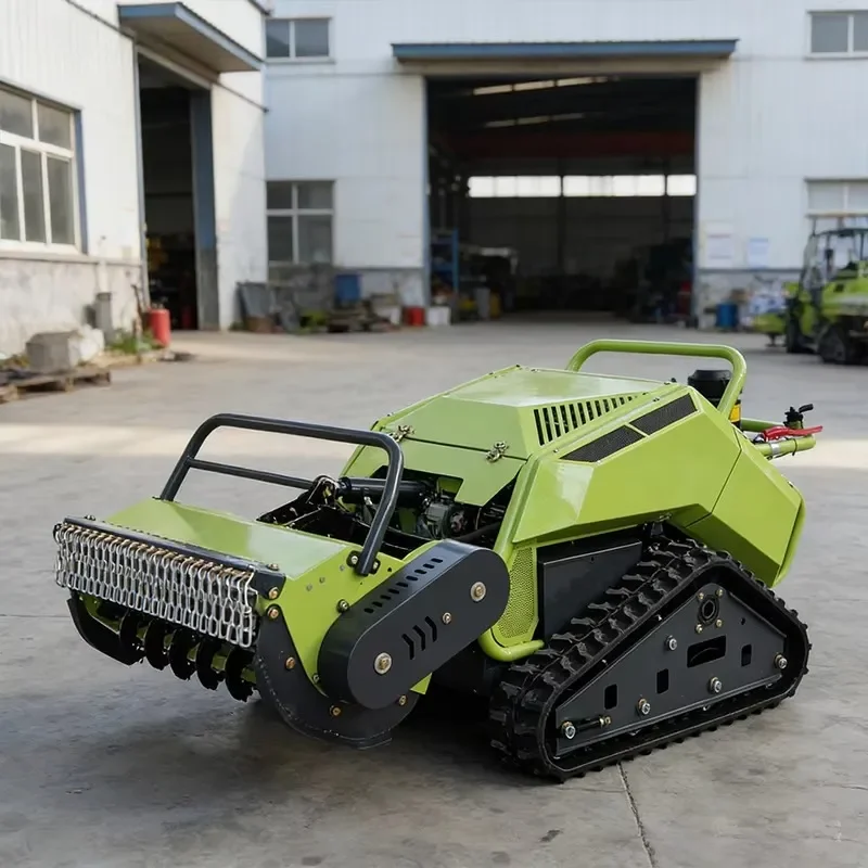 Hydraulic Lift 48V Diesel Engine Remote Control Tracked Mower With 80cm Cutting Width for Orchard Grass Slopes