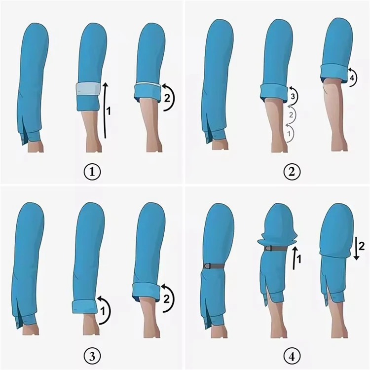 HEISSER TIPP: 2er-Set verstellbare Hemdmanschettenhalter – elastische, rutschfeste Armbänder für Herren und Damen – modische Ärmelbänder für den täglichen Gebrauch – Detail 3