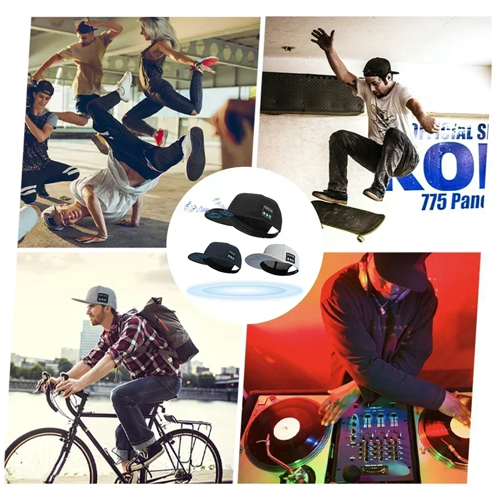 

NEW Hat with Bluetooth Speaker with Mic Adjustable Bluetooth Hat Wireless Smart Speakerphone Cap for Outdoor Sport Baseball Cap