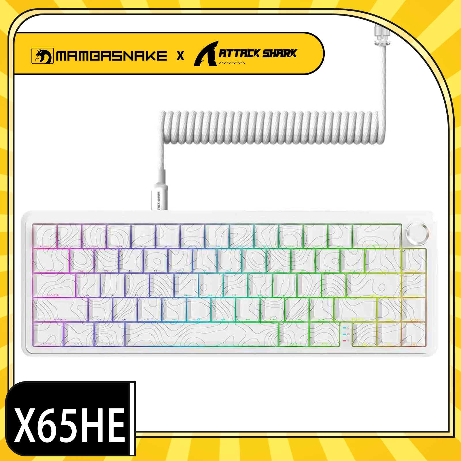 

MAMBASNAKE x ATTACK SHARK X65PRO HE Rapid Trigger Keyboard, Magnetic Keyboard