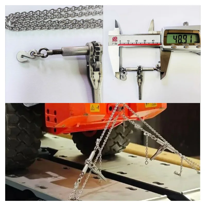 

JDM Metal Simulation Chain Tensioner for 1/12 1/14 Tamiya RC Dump Loader Excavator Huina 1580Cat 336 Kabolite997 for Volvo Truck