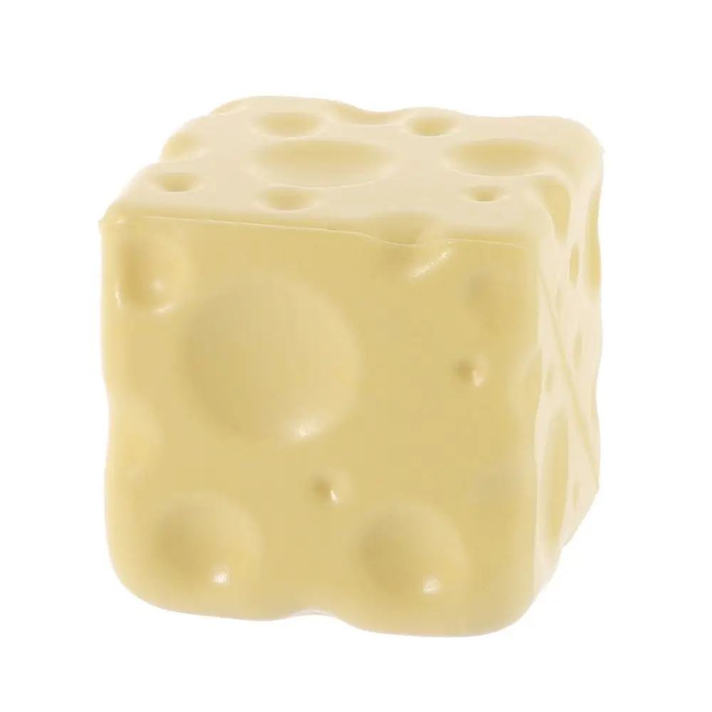 Shapeable Cheese Pinch Toy Squishy Texture Anti-Stress Cheese Squeeze Fidget Toy Non-Bounce Cheese Cube Stress Ball Adults