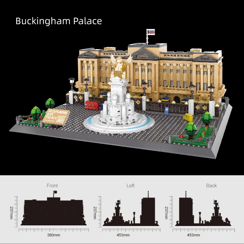 New Blocks World Famous Architecture United Kingdom London Building Block Buckingham Palace Model Brick Educational Toy Assemble