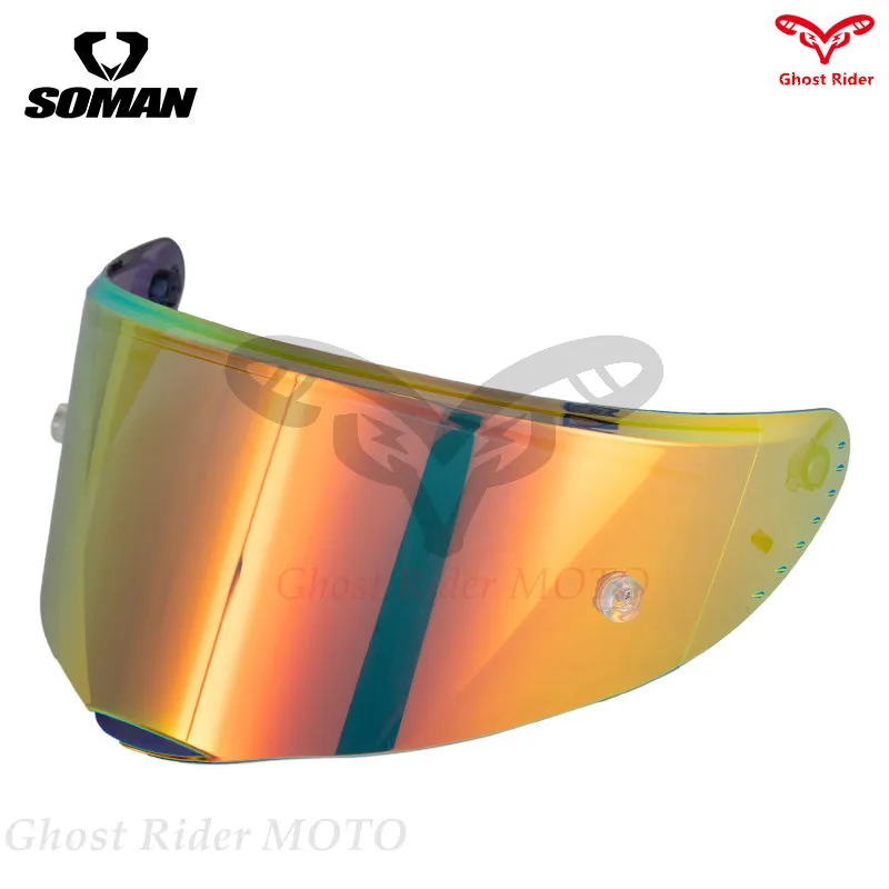 SOMAN motorcycle helmet lens SM973 locomotive full helmet original genuine windshield multi-color optional Helmet visor 3