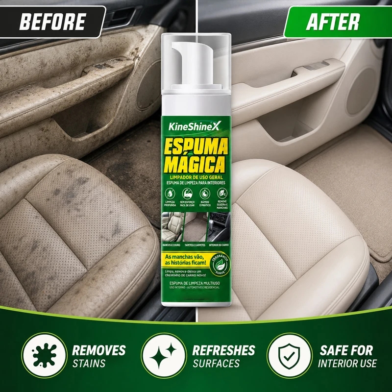 100ML Car Foam Cleaner Spray Multi-purpose Anti-aging Cleaner Tools Car Interior Home Cleaning Foam for Car Interior Leather Cle