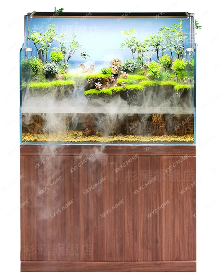 Intelligent Ecological Fish Tank Stream Water and Land Tank Bottom Filter Large Tropical Rainforest Tank Landscape Tank