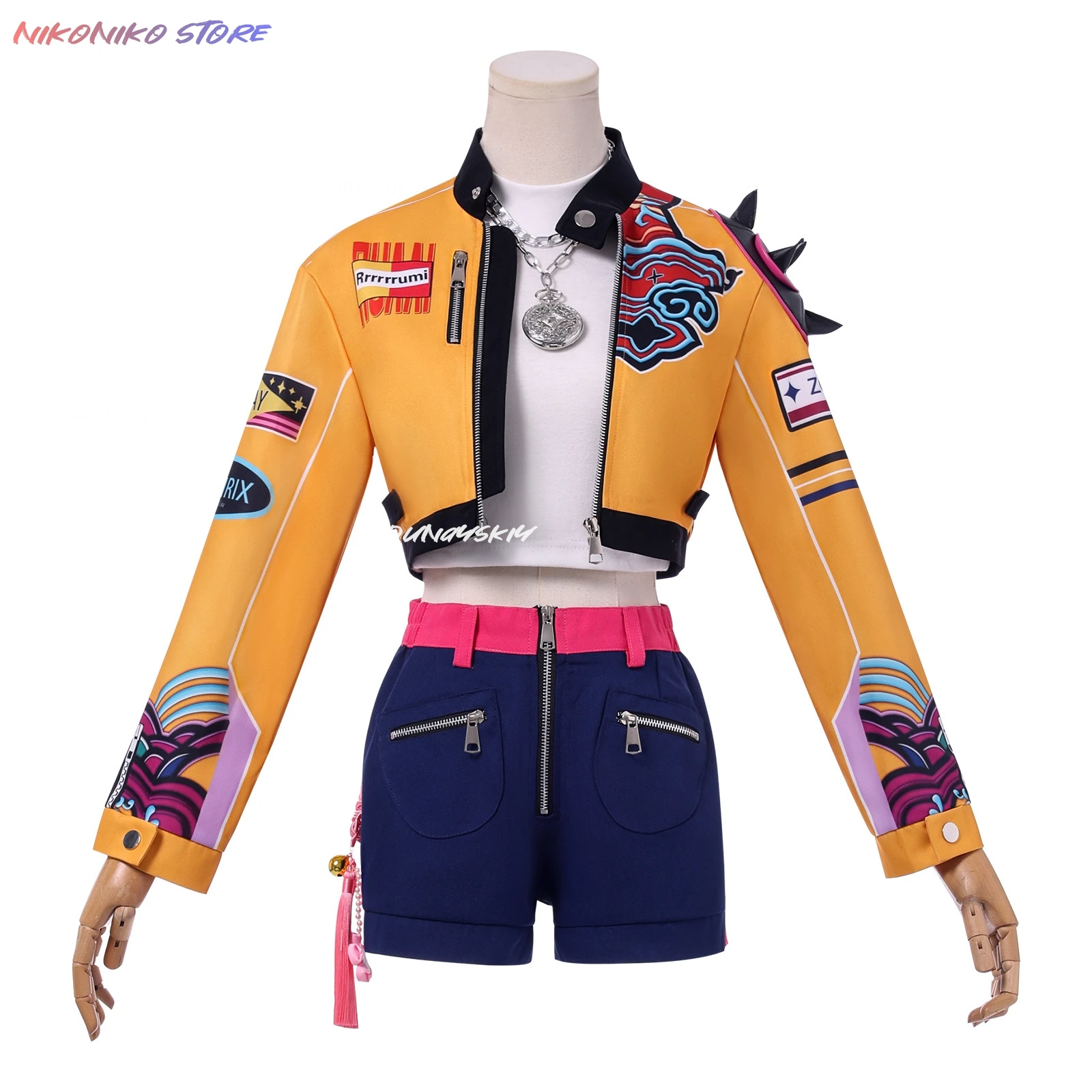 Anime KPop Demon Cos Superstar Lumi Cosplay Costume Y2K-Punk Girl Group Suit Full Set Halloween Disguise for Adult Women Outfit