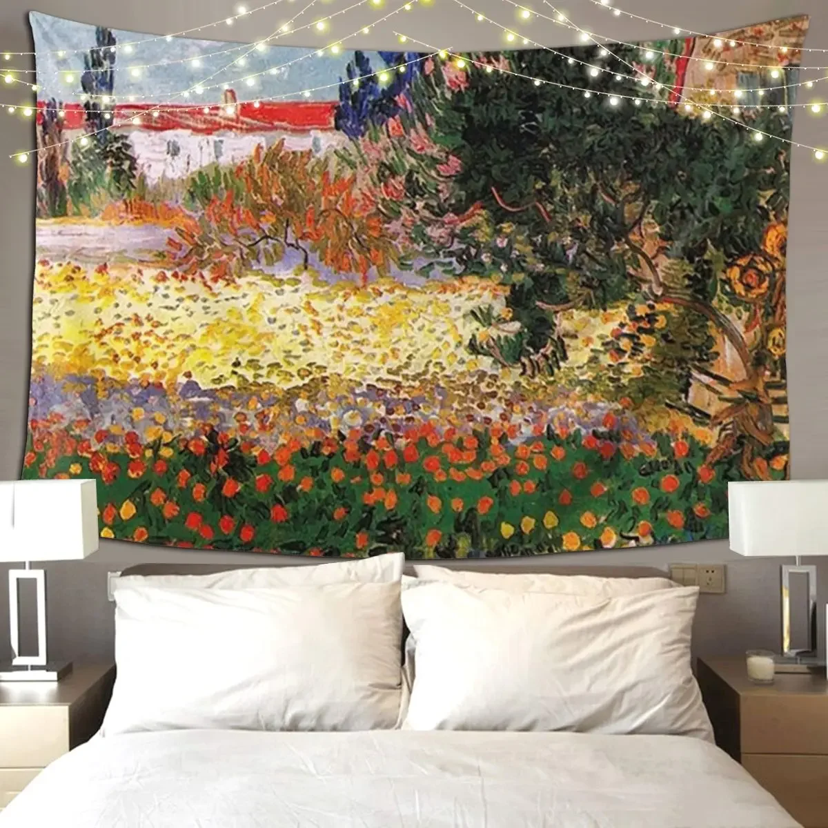 

Гобелен Винсента Ван Гога с цветами, арлес, 1888, забавная настенная эстетика, домашние гобелены для комнаты, спальни, спальни