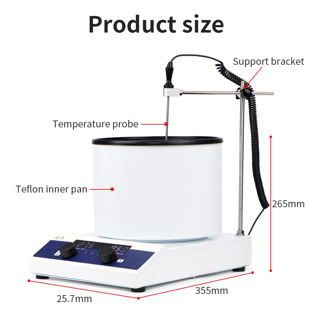 Magnetic Stirrer With Heating Collecting Digital Display Thermostatic Stirrer Laboratory Hot Plate Magnetic Mixer 3L