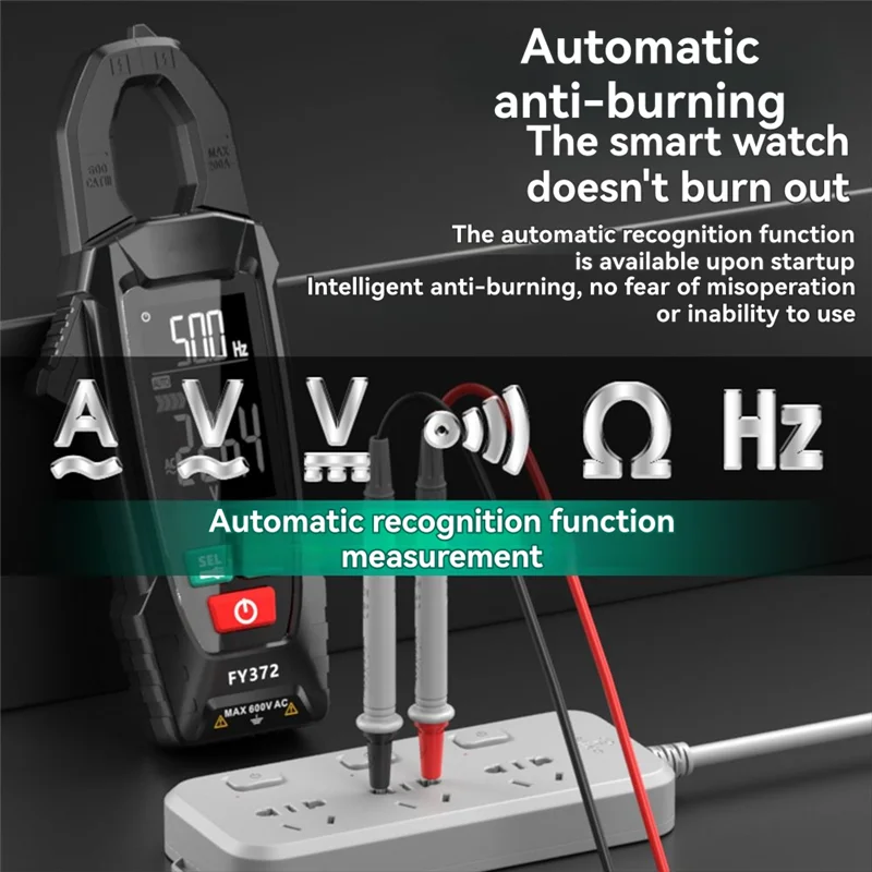 【LAST-CHANCE!】Digital Clamp Meter 9999 Counts NCV Voltage Tester AC/DC Current Measurement 200A True RMS Frequency Resistance El