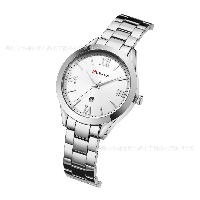 Curren 9007, женские часы с календарем, ремешок из сплава, женские часы, водонепроницаемые часы, модные часы