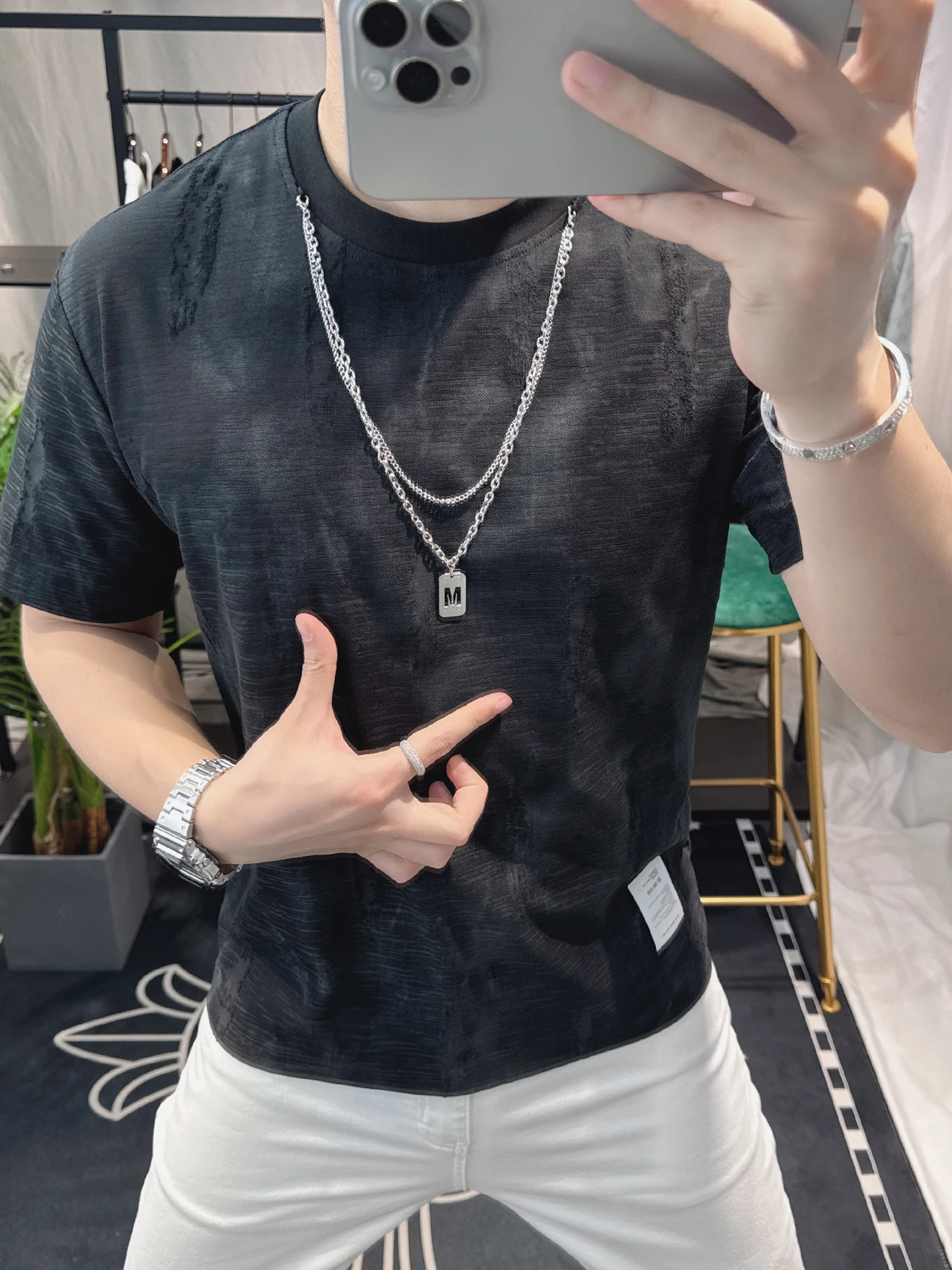 

Мужская повседневная футболка с коротким рукавом, окрашенная, дышащая, влагоотводящая, комфортная, мягкая, не скатывается, летняя, новая, свободного кроя.