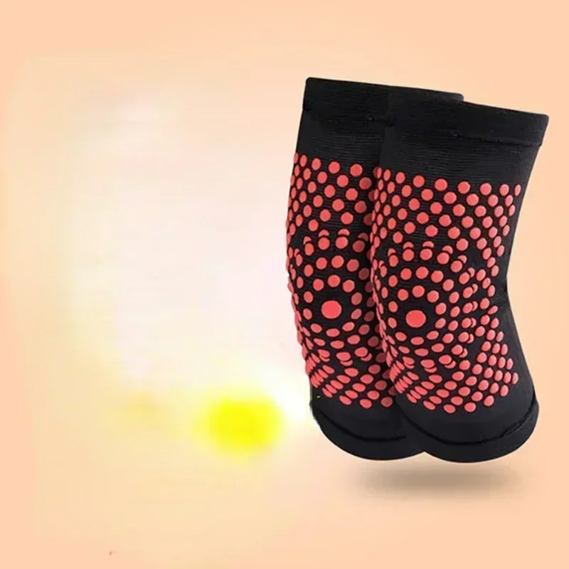 Knieschützer, Kniebandage zur Linderung von Gelenkschmerzen und Erholung von Verletzungen, 2 Stück Turmalin, selbsterwärmende Unterstützung, warm